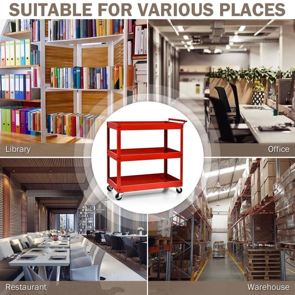 Costway 31'' H x 30'' W Utility Cart with Wheels