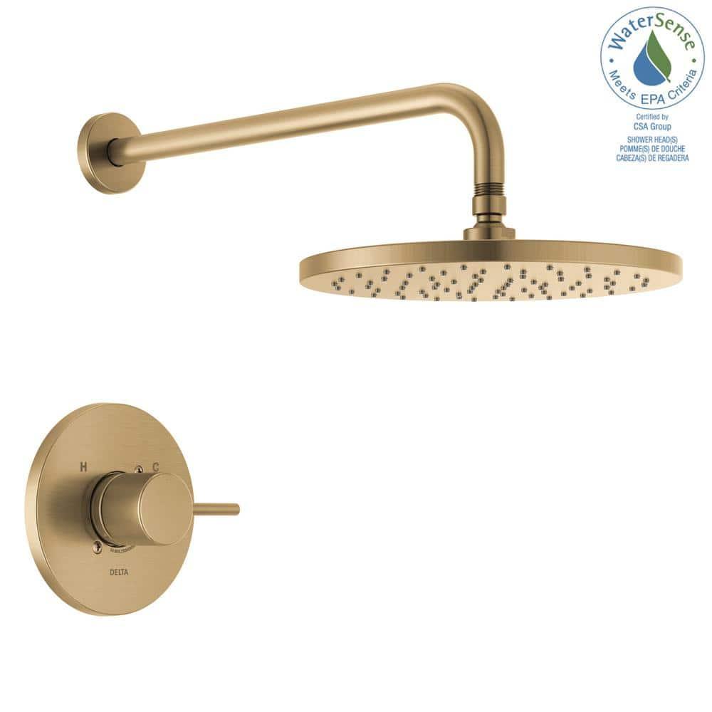 Modern Raincan Round Single-Function Shower Faucet Set, Valve Trim Kit, Rainfall Shower Head