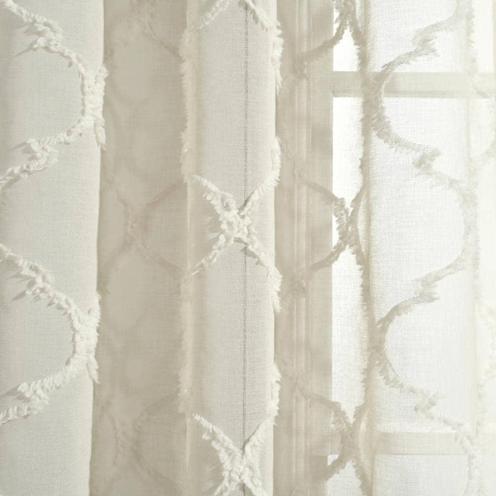 Lush Decor Avon Trellis Sheer Trellis Sheer Curtain Panels (Set of 2)