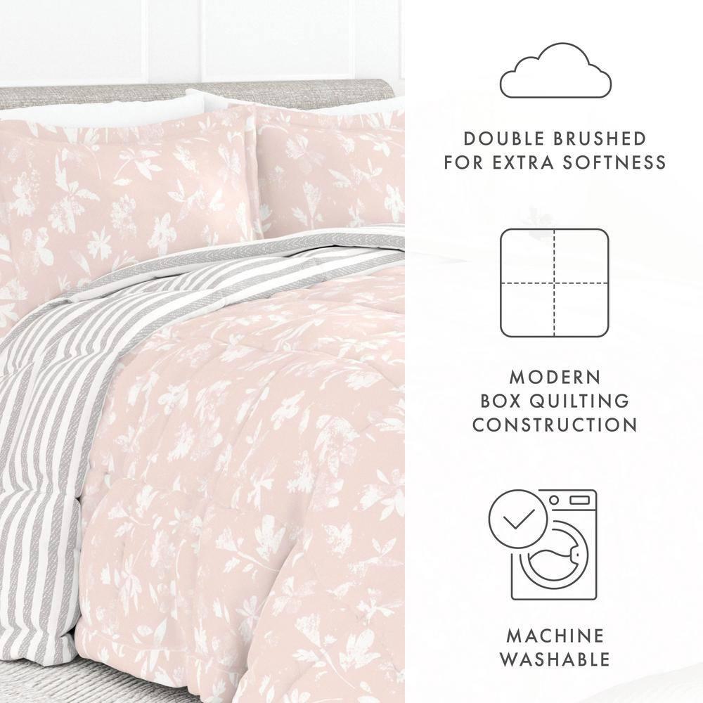 Becky Cameron Down Alternative Pressed Flowers Reversible Comforter Set