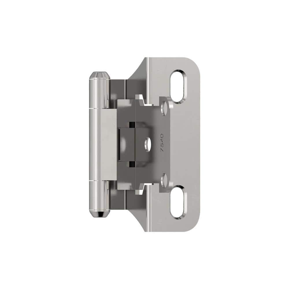 Polished Chrome 1/4 Inch Overlay Self-Closing Cabinet Hinge
