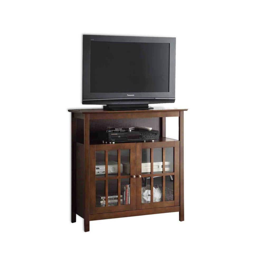 Convenience Concepts Designs2Go Big Sur Highboy TV Stand in Espresso Wood Finish