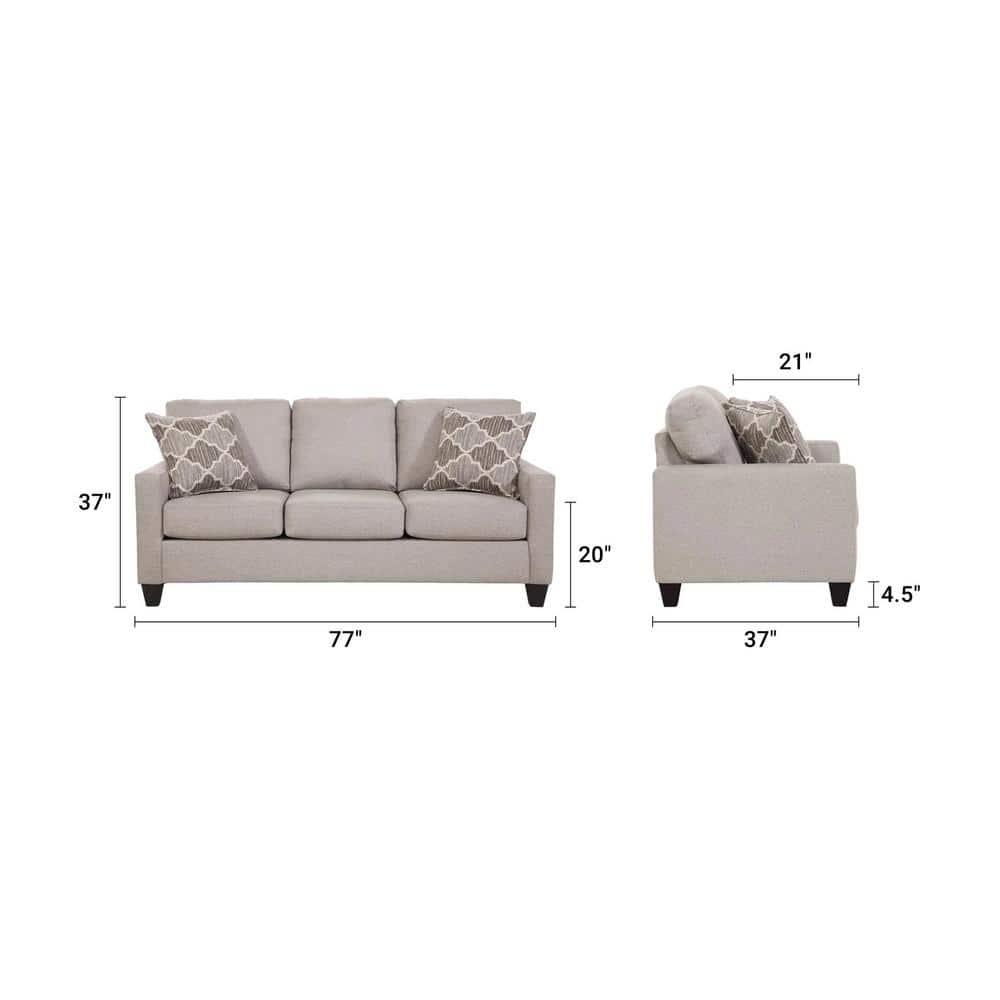 Furniture Classics Model 8-010-A329V6 Moroccan Series Sofa with Two Accent Pillows