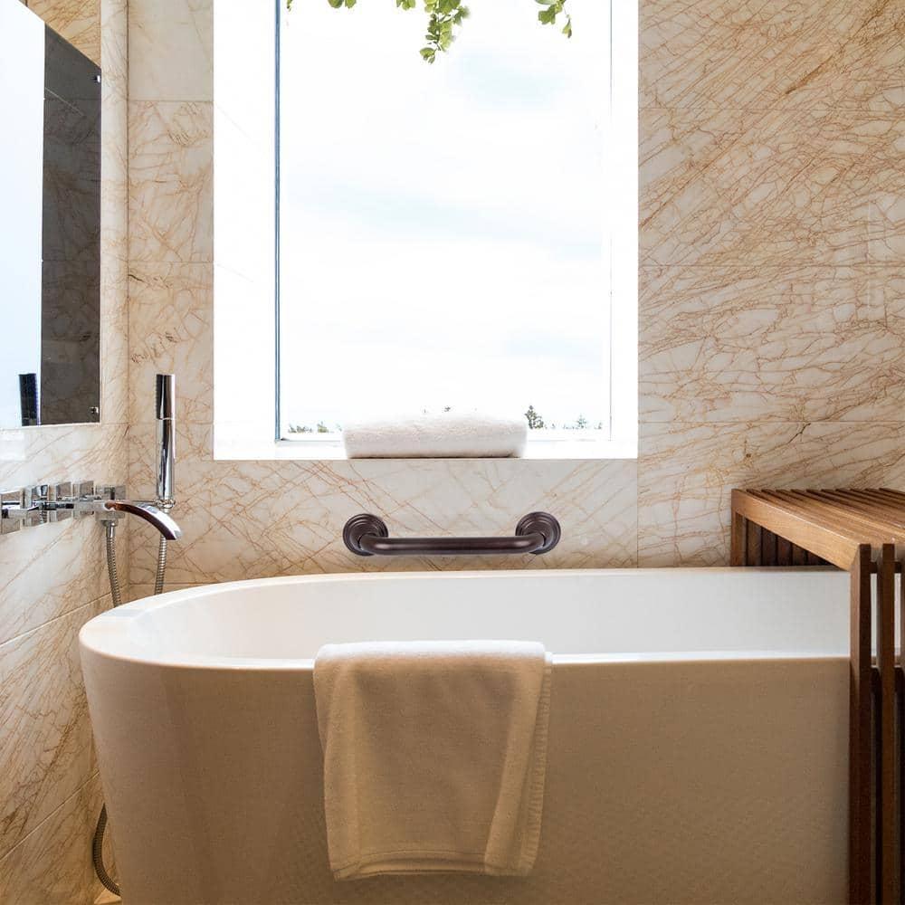 Utopia Alley GB12RB Decorative Shower Safety Grab Bar Oil Rubbed Bronze 12 inch