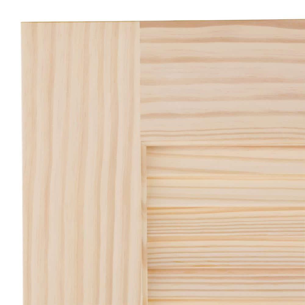 Kimberly Bay Louvered Solid Wood Unfinished Slab Standard Door