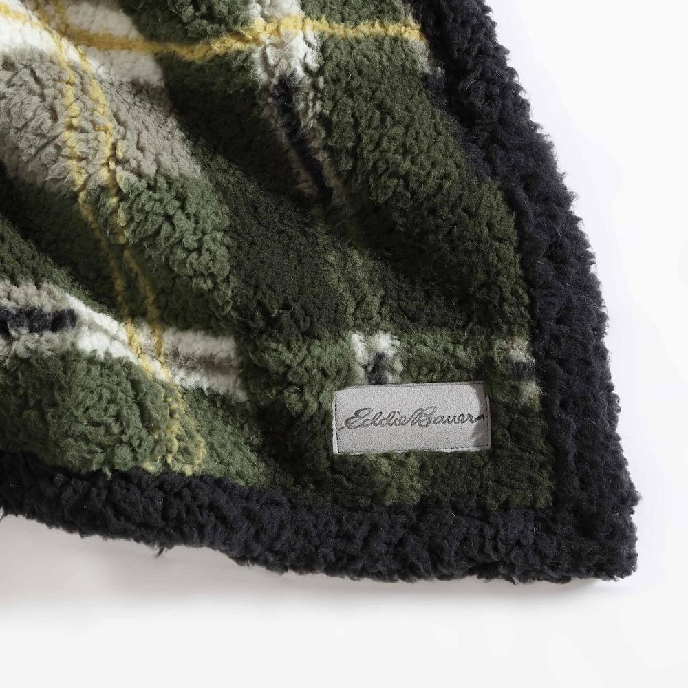 Eddie Bauer Printed Sherpa Reversible Throw Blankets