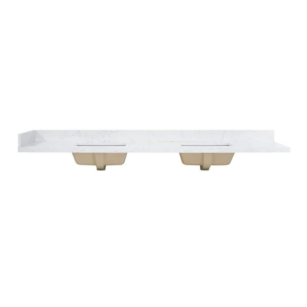 Altair Ceres 84"  Engineered Stone Double Bathroom Vanity Top with Sink