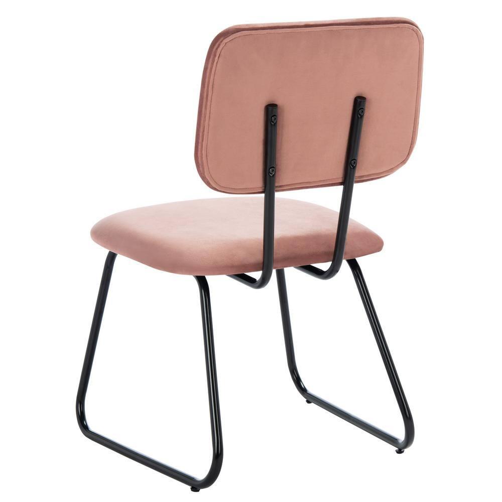 Chavelle Side Chair - ACH6205 - Set of 2 - Dusty Rose/Black - Safavieh