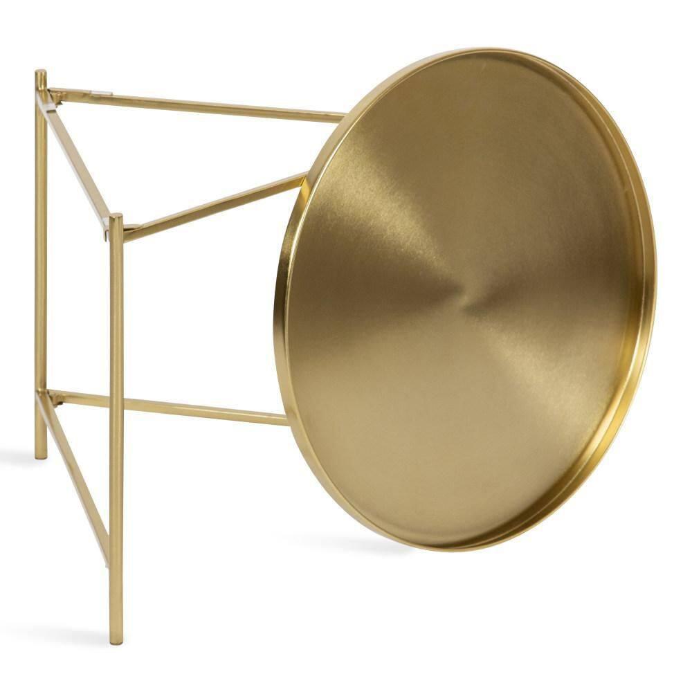 Kate and Laurel Ulani Round Metal Nesting Table, 2 Piece, Gold