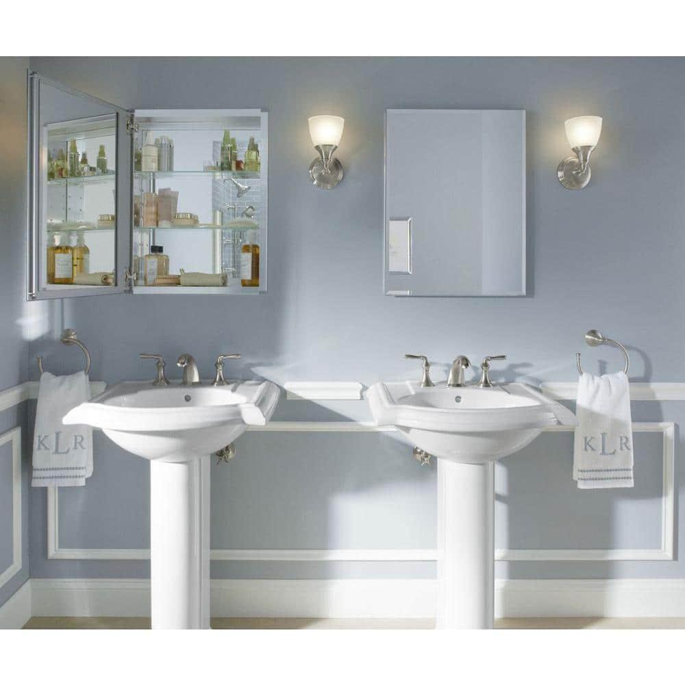 CLC Recessed or Surface Mount Frameless Aluminum Medicine Cabinet Adjustable Shelves
