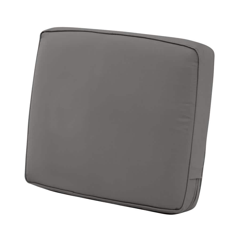 Classic Accessories 25"x22" Montlake Water Resistant Patio Lounge Back Cushion: FadeSafe, Zippered