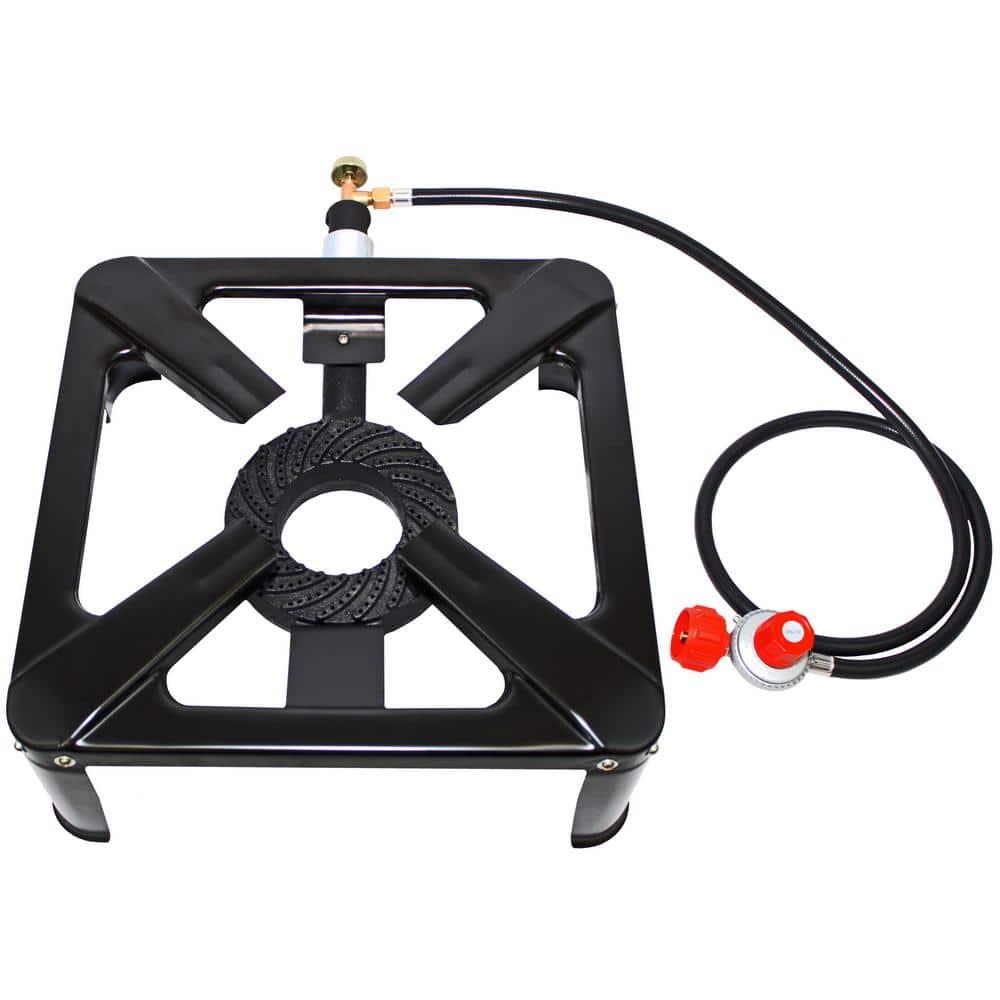 Flame King Portable Gas Stove, Single Burner Propane Stove with QCC1 Type-1 Valve, 120K BTU, 9 lbs