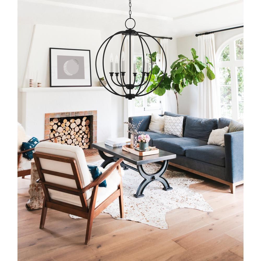 Livex Lighting Milania 6 - Light Chandelier in  Black