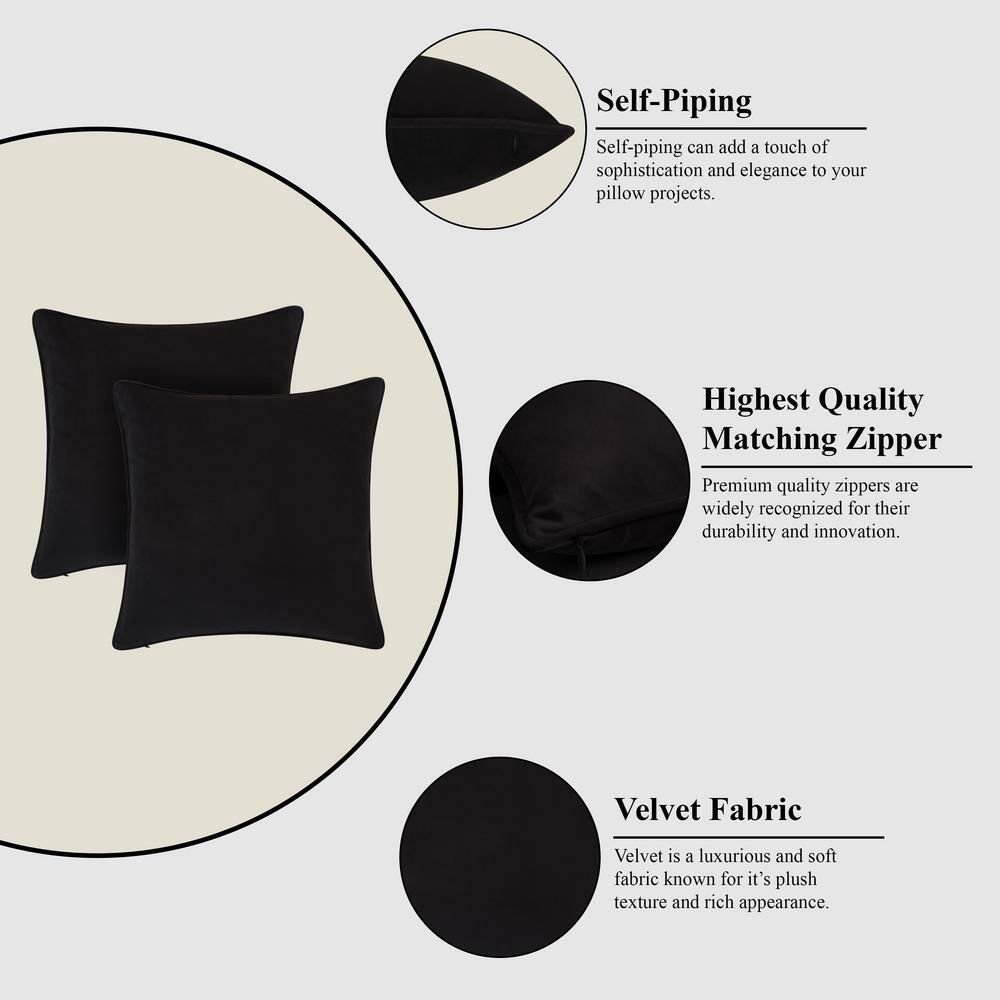 A1 Home Collections LLC Velvet Pillow Cover (Set of 2)