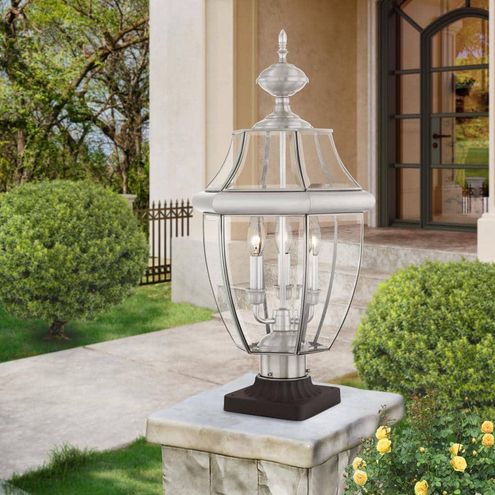 Livex Lighting Monterey 3 - Light Lantern in  Brushed Nickel