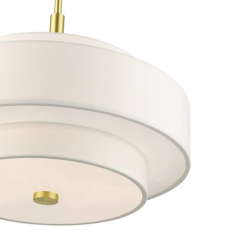 Livex Lighting Meridian 4 - Light Chandelier in  Satin Brass