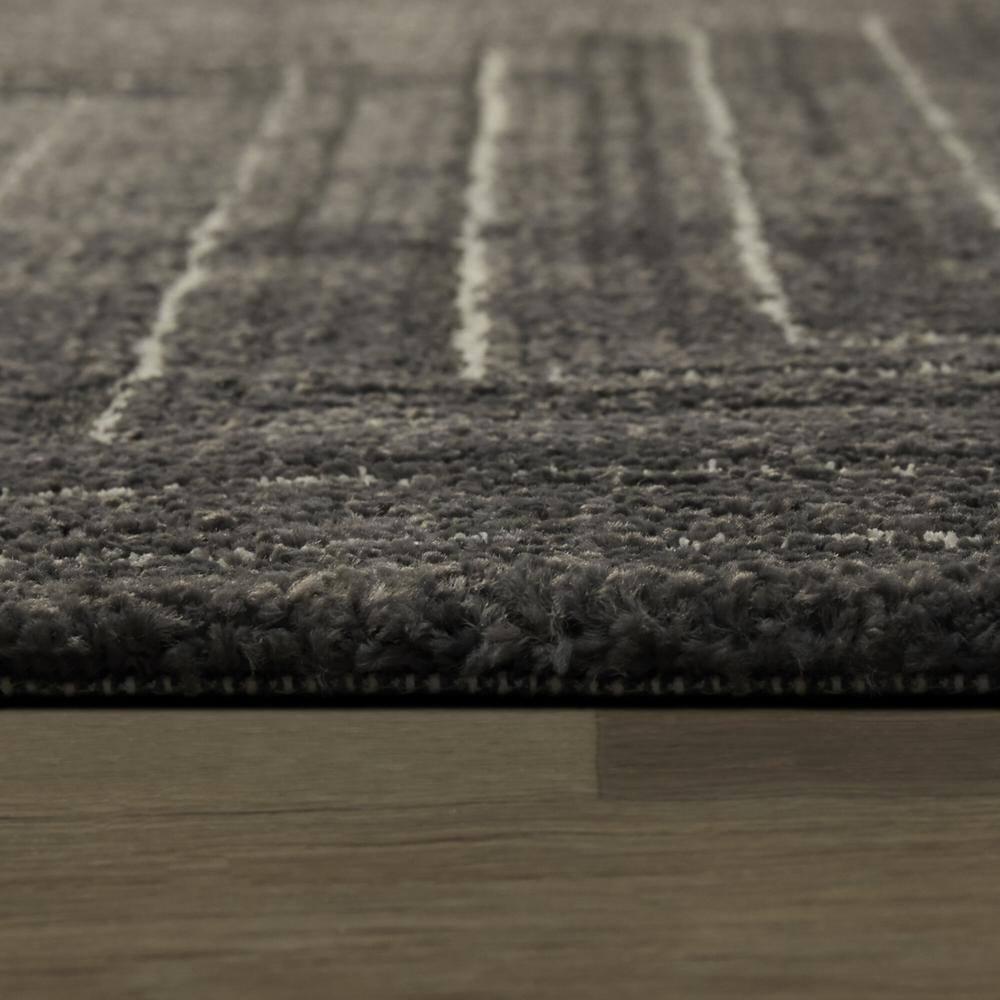 2'7"x7' Carmody Transitional Geometric Rug Gray - Balta Rugs: Indoor Runner, Medium Pile, Fade & Stain Resistant