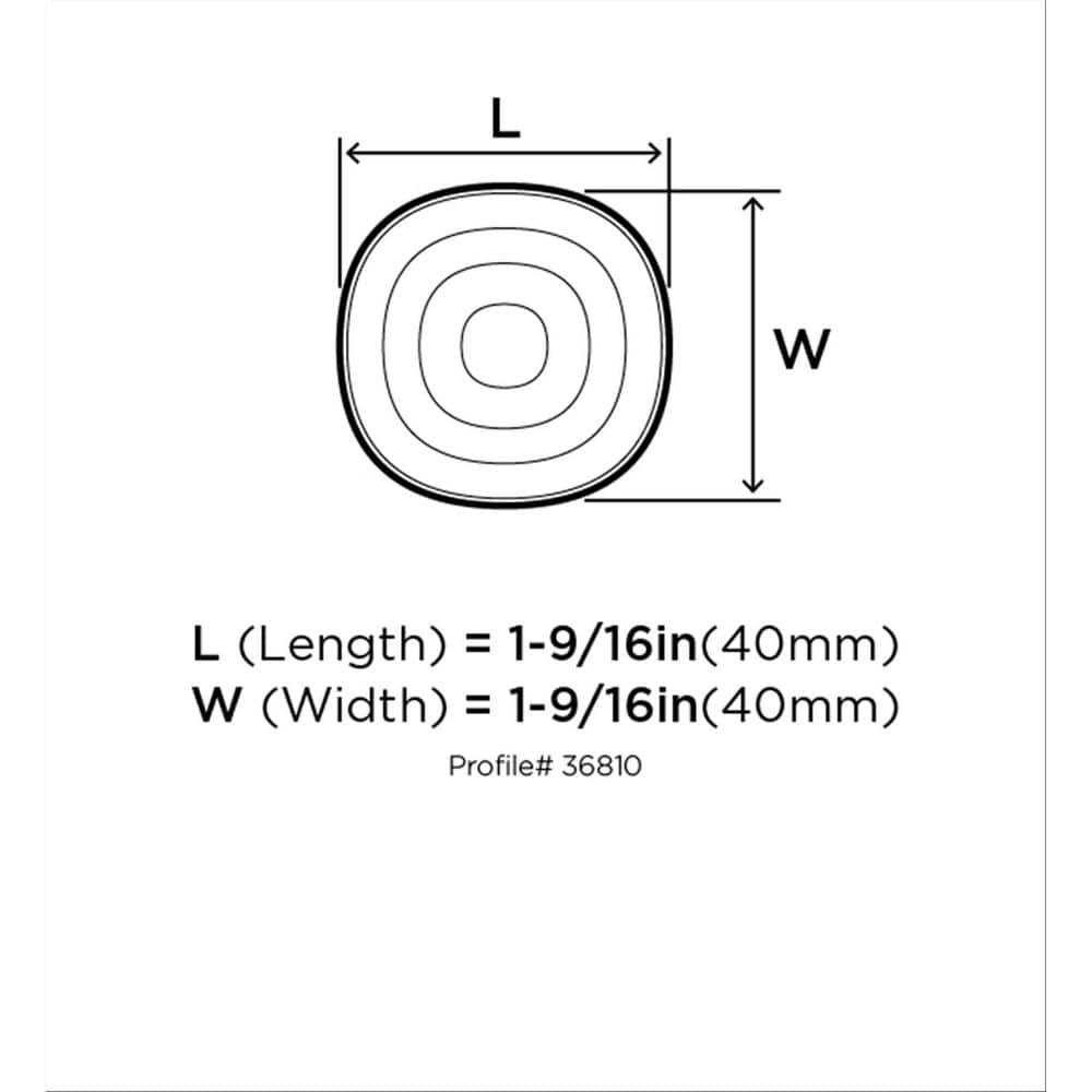 Concentric 1-9/16 in. (40mm) Modern Satin Nickel Round Cabinet Knob
