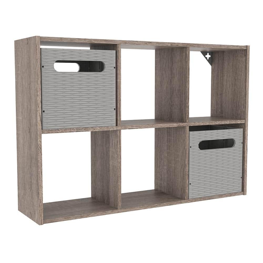 Mini 6-Cube Desktop or Wall Mounted Bookcase