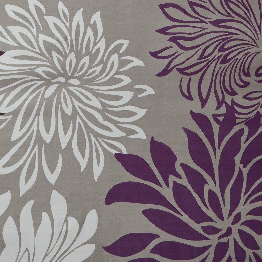 Calla Printed Floral Shower Curtain Purple