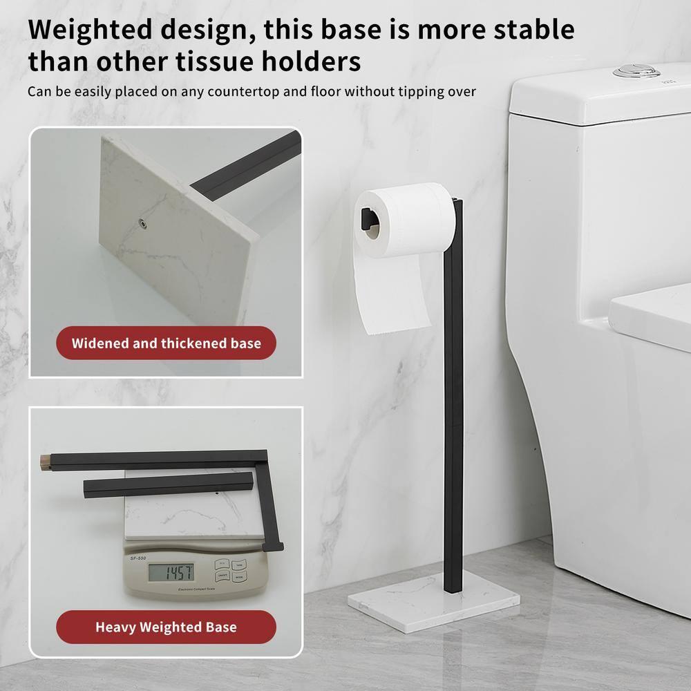 Free Standing Toilet Paper Holder with Weighted Base