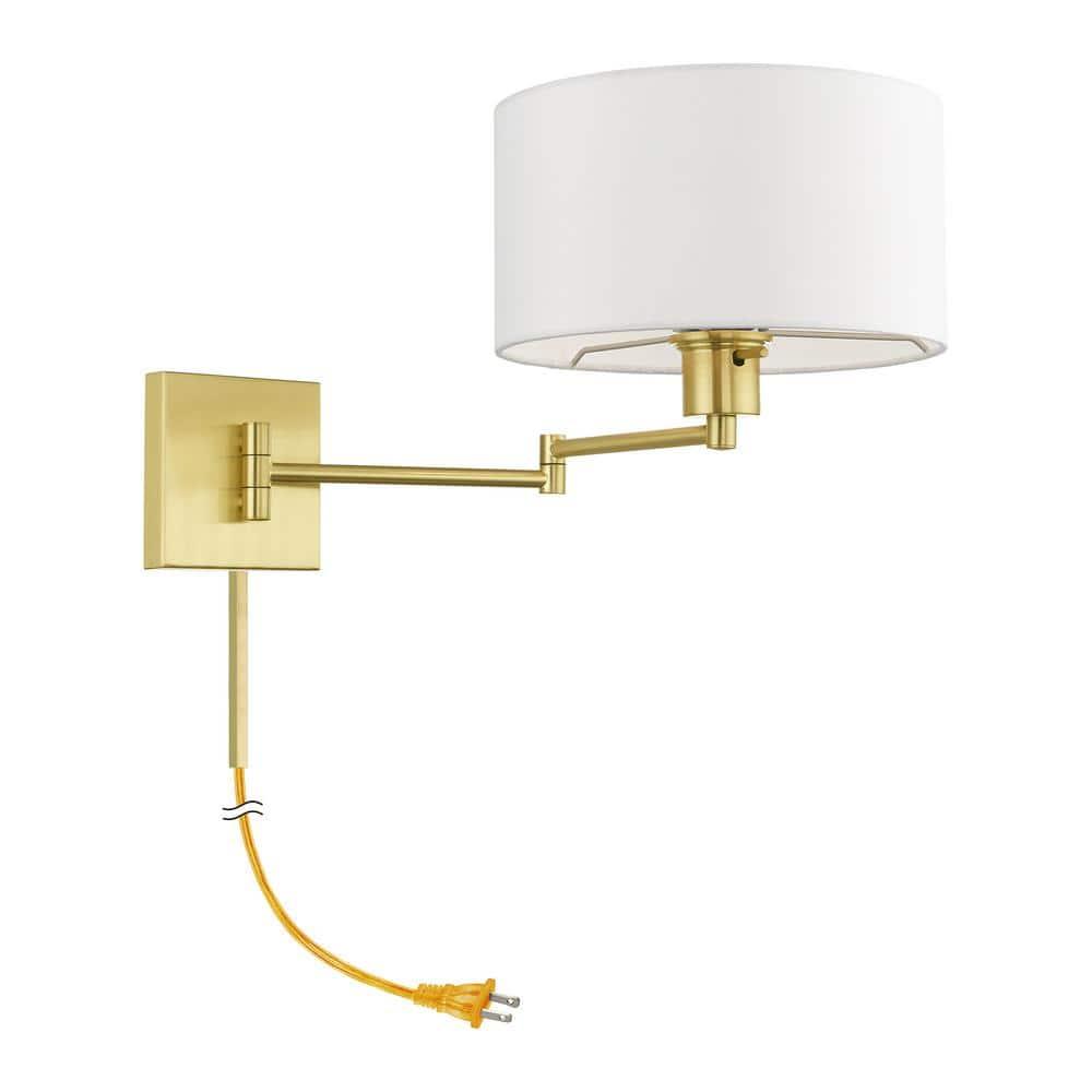 Livex Lighting 1 - Light Wall Light in  Satin Brass