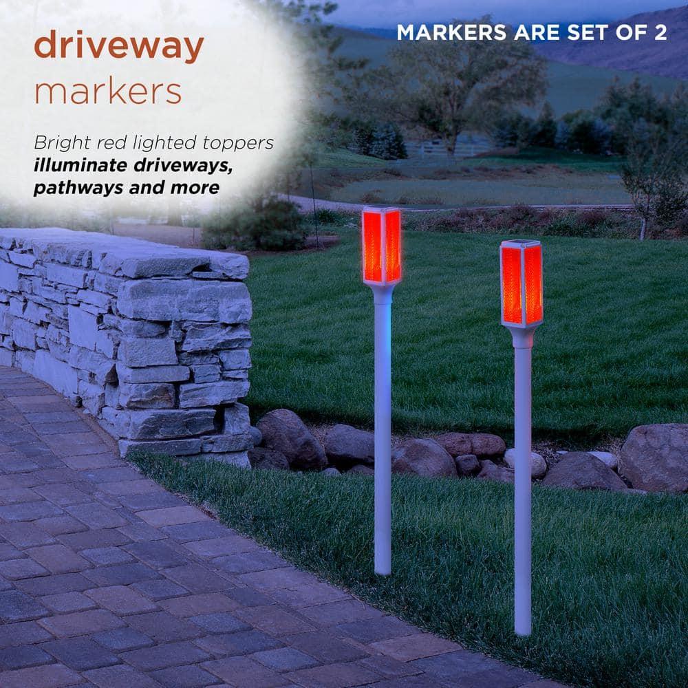 Alpine White Solar Powered Integrated LED Pathway Light Pack