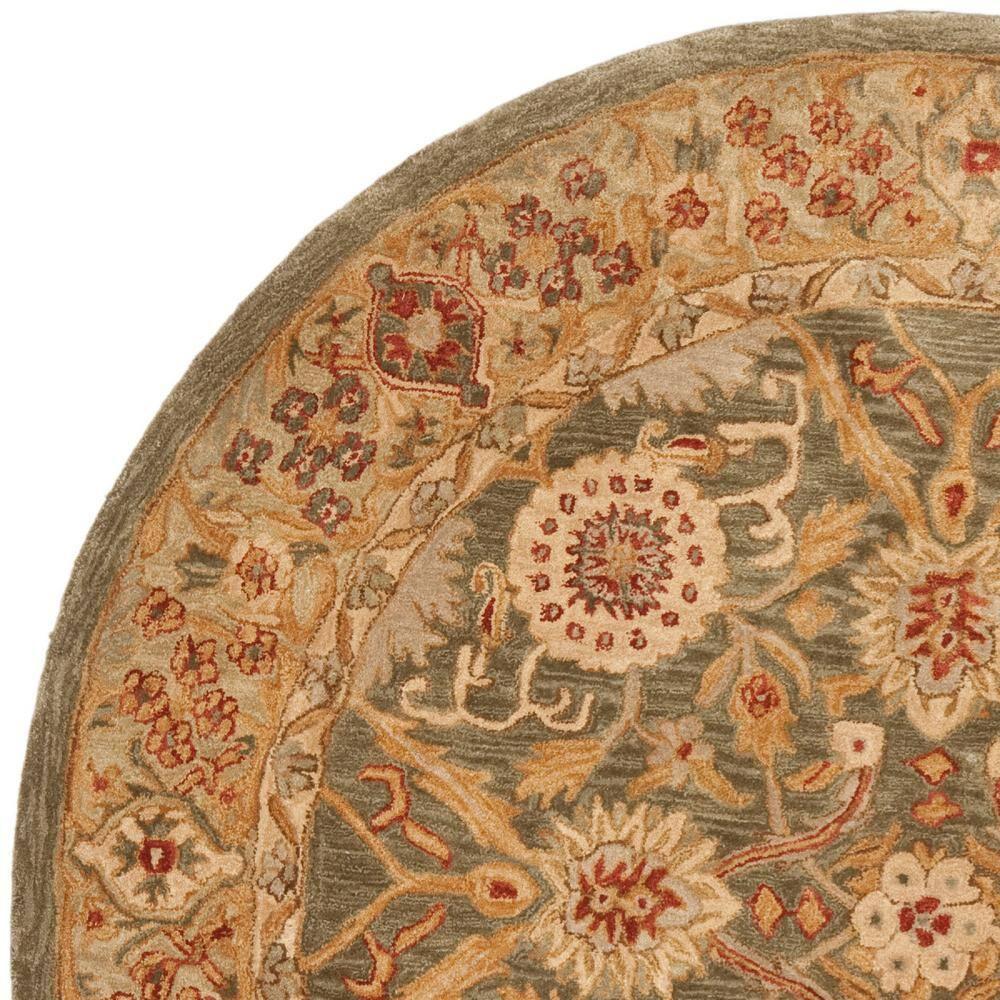 Anatolia Sage/Ivory 4 ft. x 4 ft. Round Border Area Rug