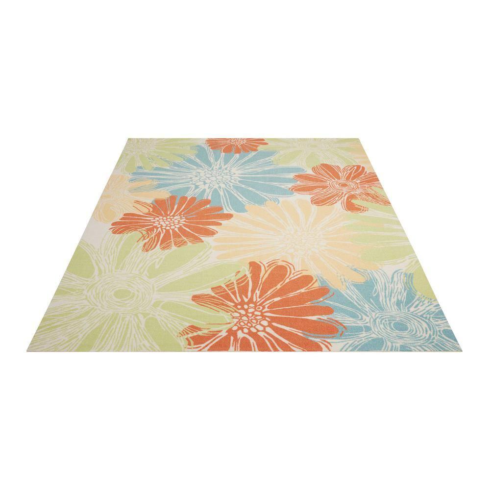 Nourison Home & Garden Ivory Indoor/Outdoor Area Rug RS022 5'3" x 7'5"