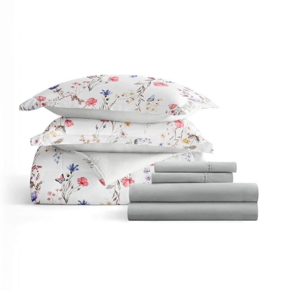 IEnjoy Home 7-Piece Bedding Bundle - Pattern Comforter and Sheet Set