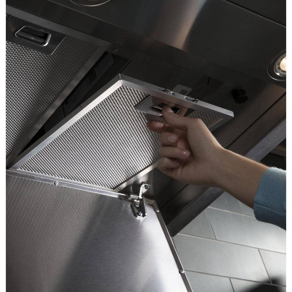 36" GE Profile Smart Appliances 610 CFM Convertible Wall Mount Range Hood with Night Light Wi-Fi Remote Control Included
