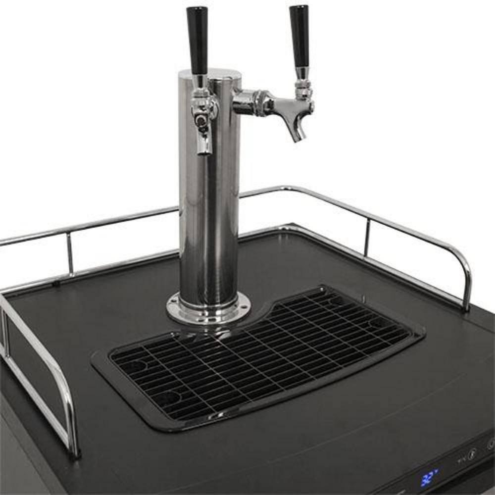 EdgeStar EdgeStar 5.6 Cubic Feet Dual Tap Freestanding Kegerator with Adjustable Temperature