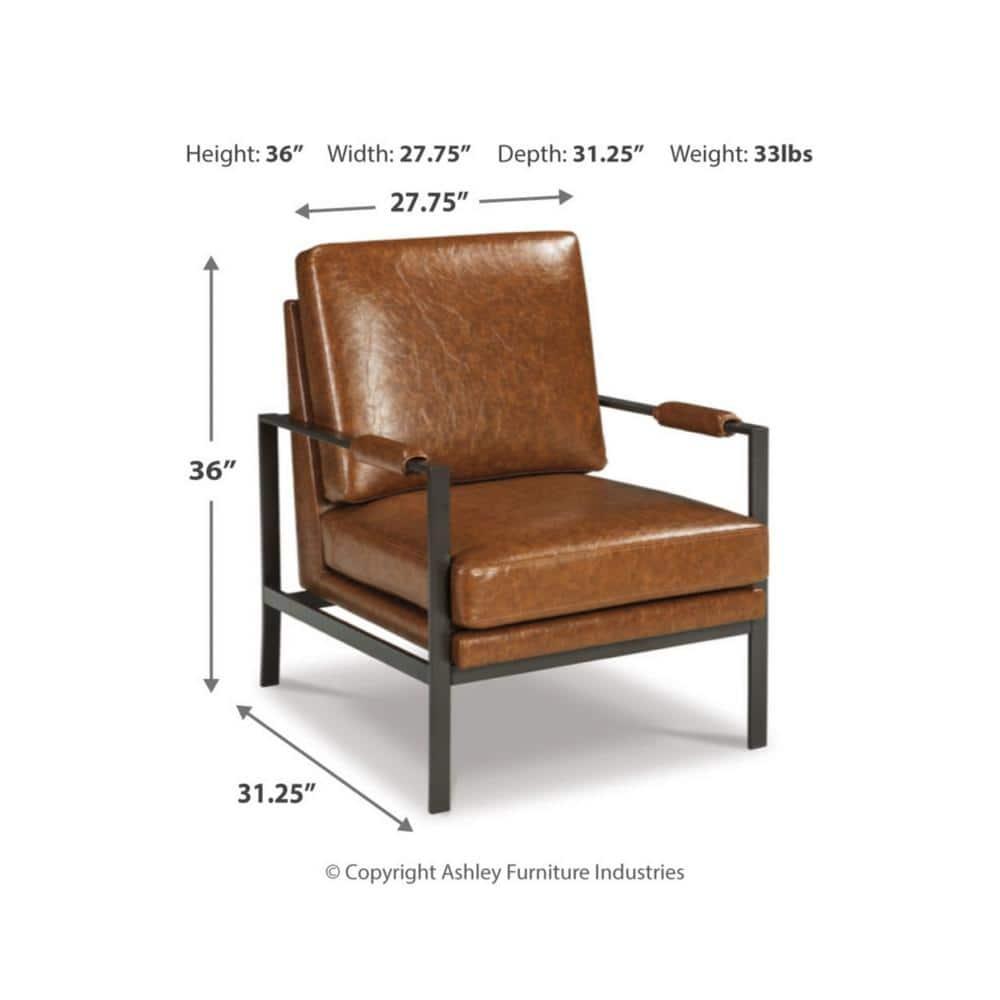 Signature Design by Ashley Contemporary Peacemaker Accent Chair  Brown