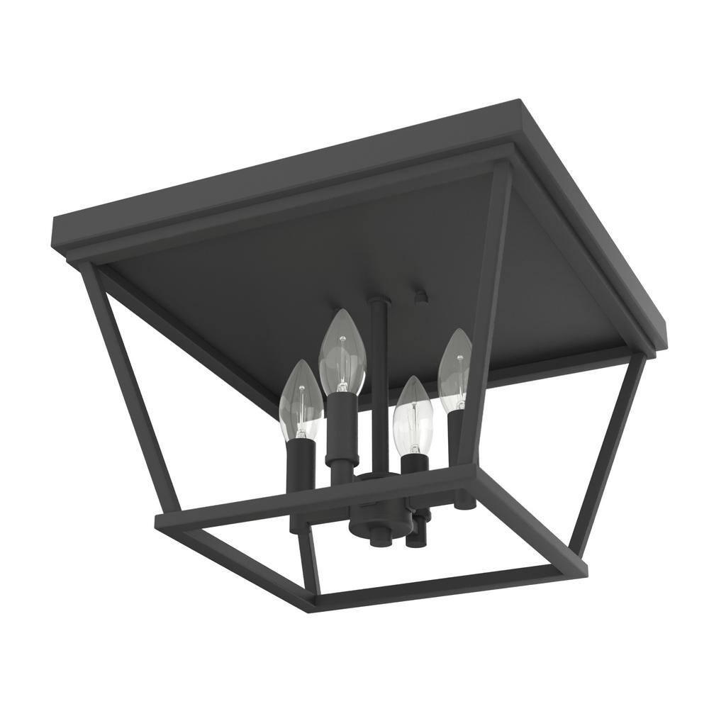 Hunter Fan Laurel Ridge 4 - Light 14'' Lantern Square / Rectangle Flush Mount