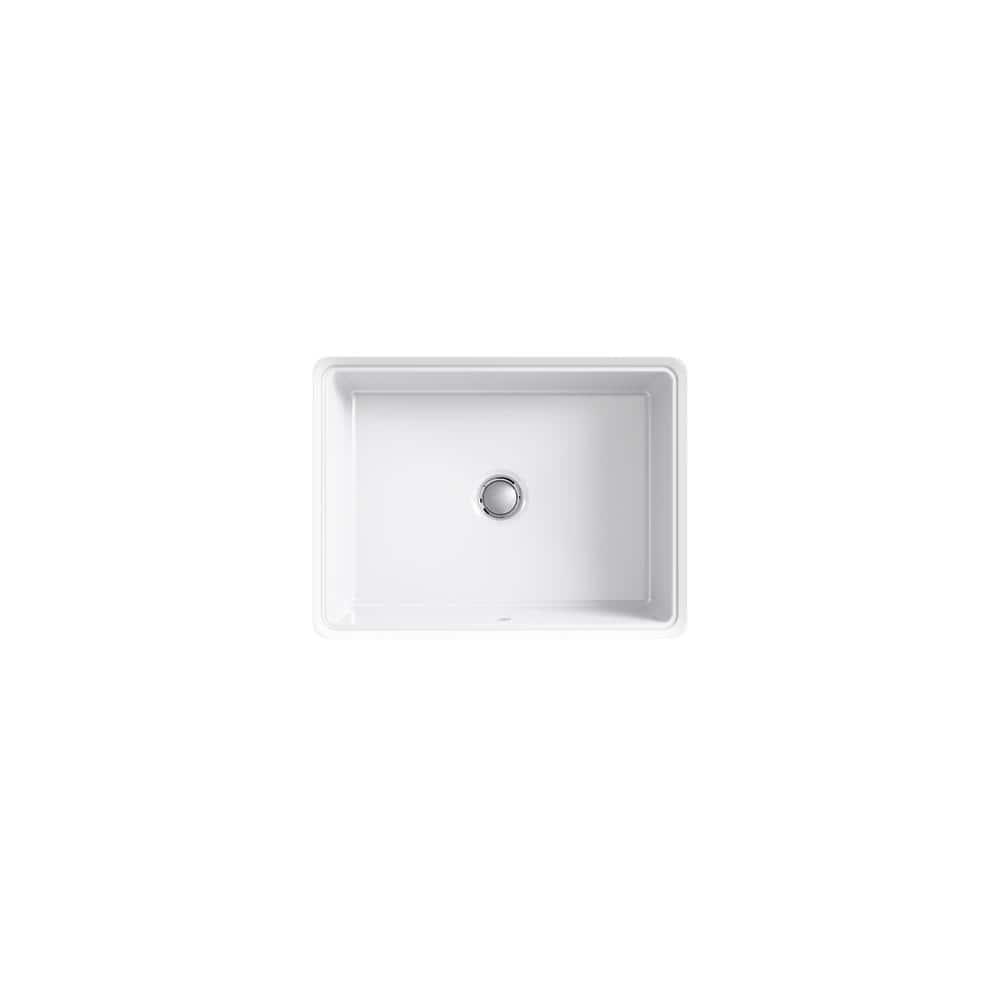 Verticyl 17" Rectangular Under-Mount Bathroom Sink with Overflow Drain