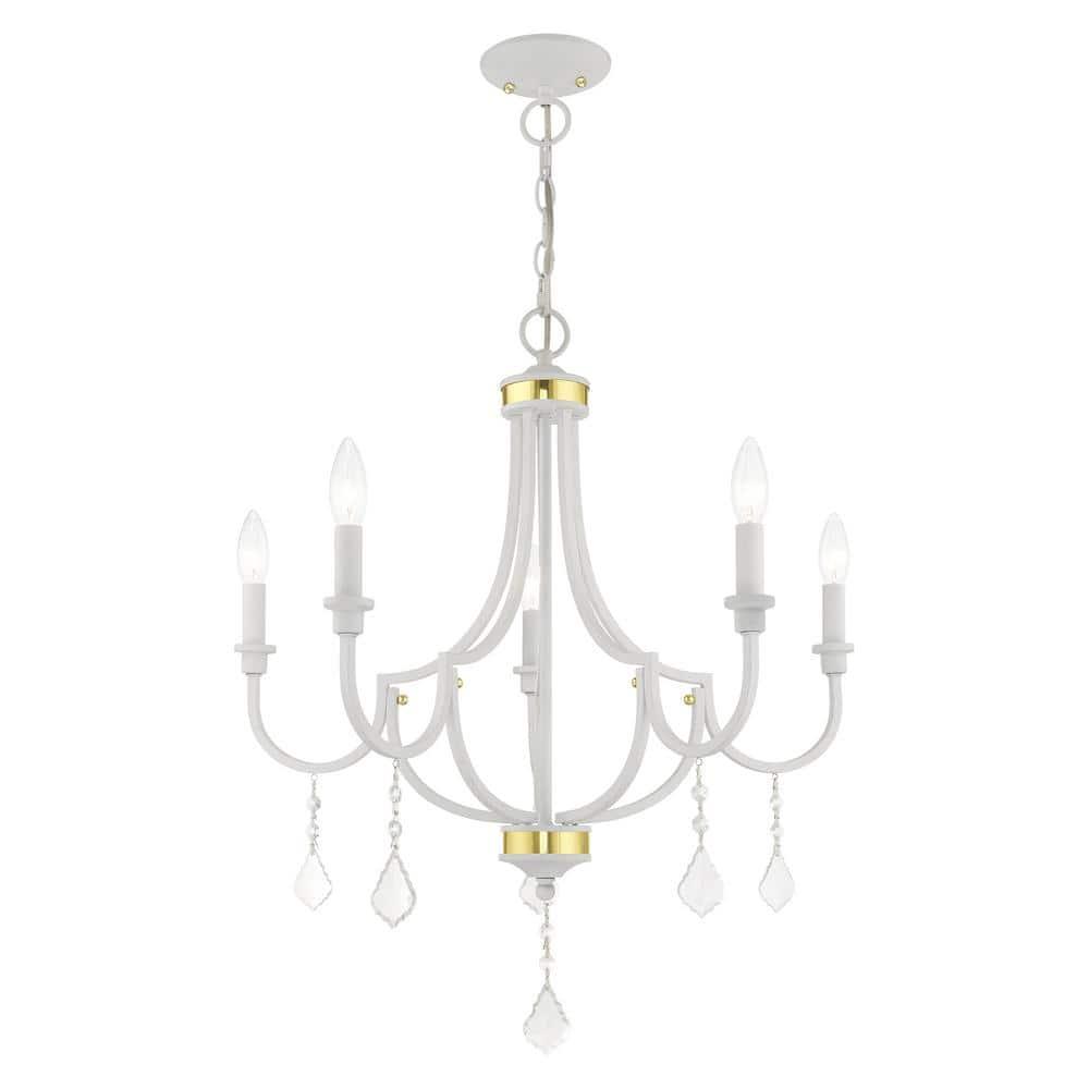 Livex Lighting Glendale 5 - Light Chandelier in  White