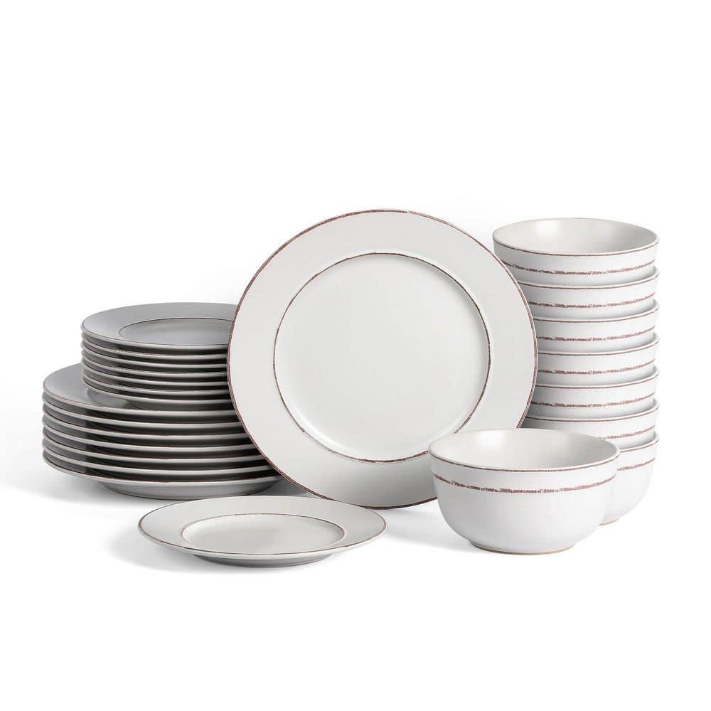 Earth & Clay Earth & Clay Hazel 24-Piece Dinnerware Set Stoneware (Set of 24)