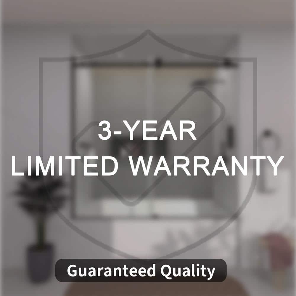 60'' - W x 60'' H Door Semi-Frameless Tub Door with