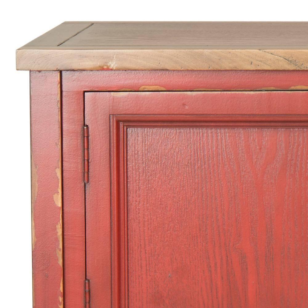 Charlotte Sideboard - Egyptian Red/Oak Top - Safavieh.