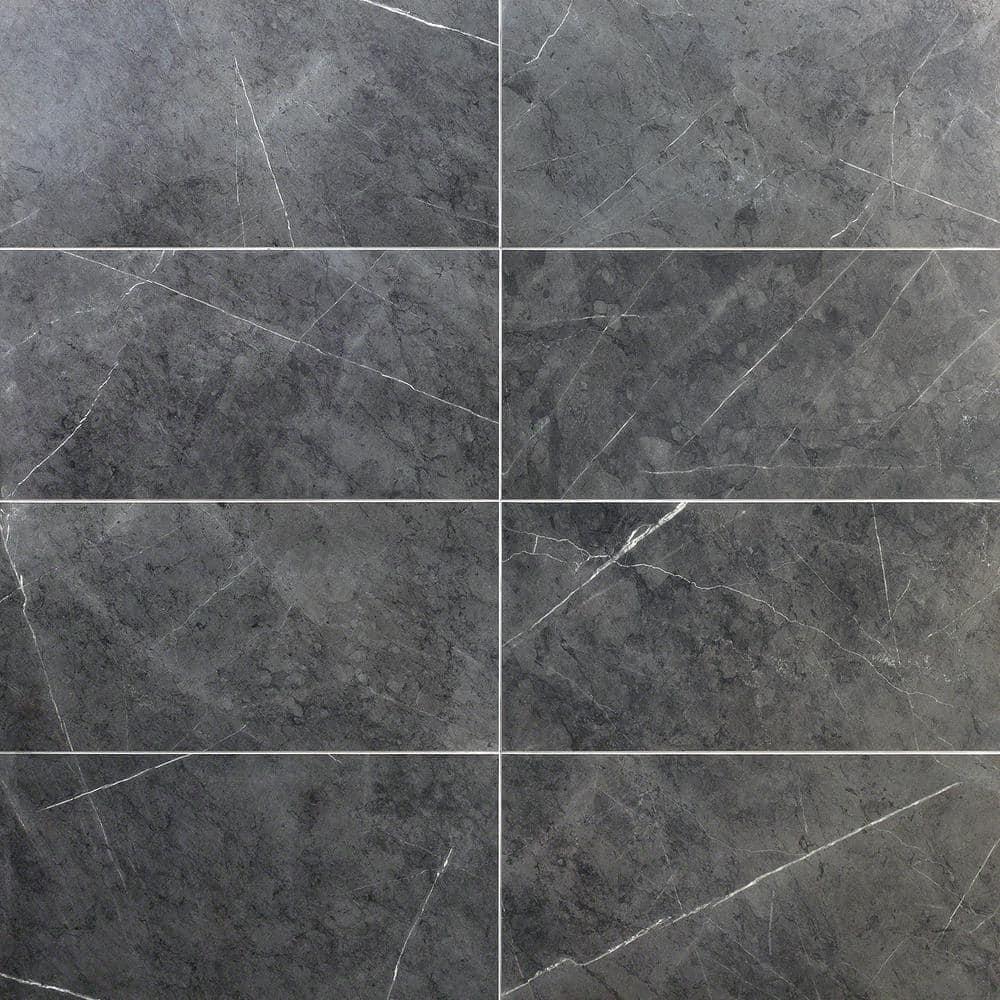12" x 24" Porcelain Marble Look Wall & Tile