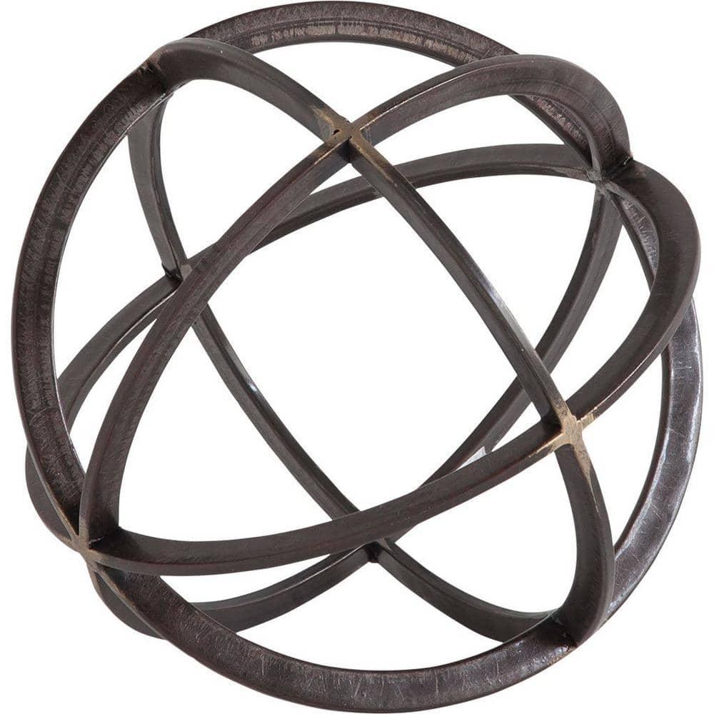 Galenna Antiqued Bronze 10" Metal Decorative Orb