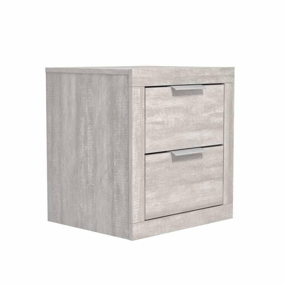 Galano Harlowin 2 Drawer Nightstand - Dusty Grey Oak