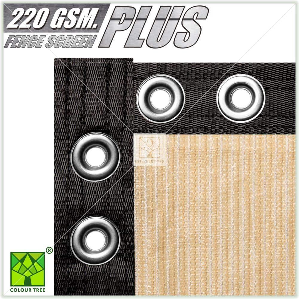 ColourTree Colourtree Heavy Duty PLUS Fence Privacy Screen Cover Windscreen with Heavy Duty Brass Grommets