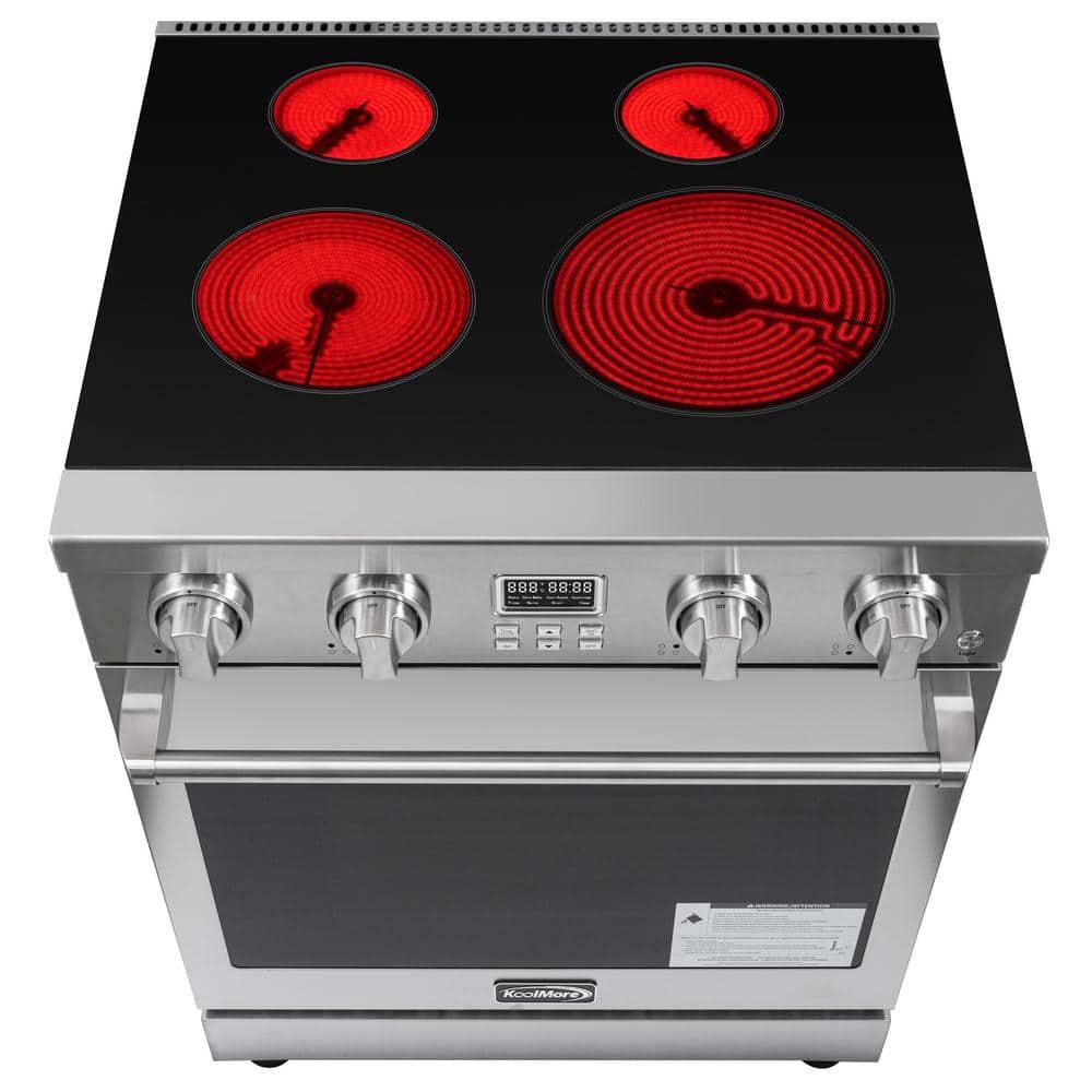 30 in. Professional Electric Range with 14900W of Power, 240V in Stainless-Steel (KM-EPR-30AP-SS)