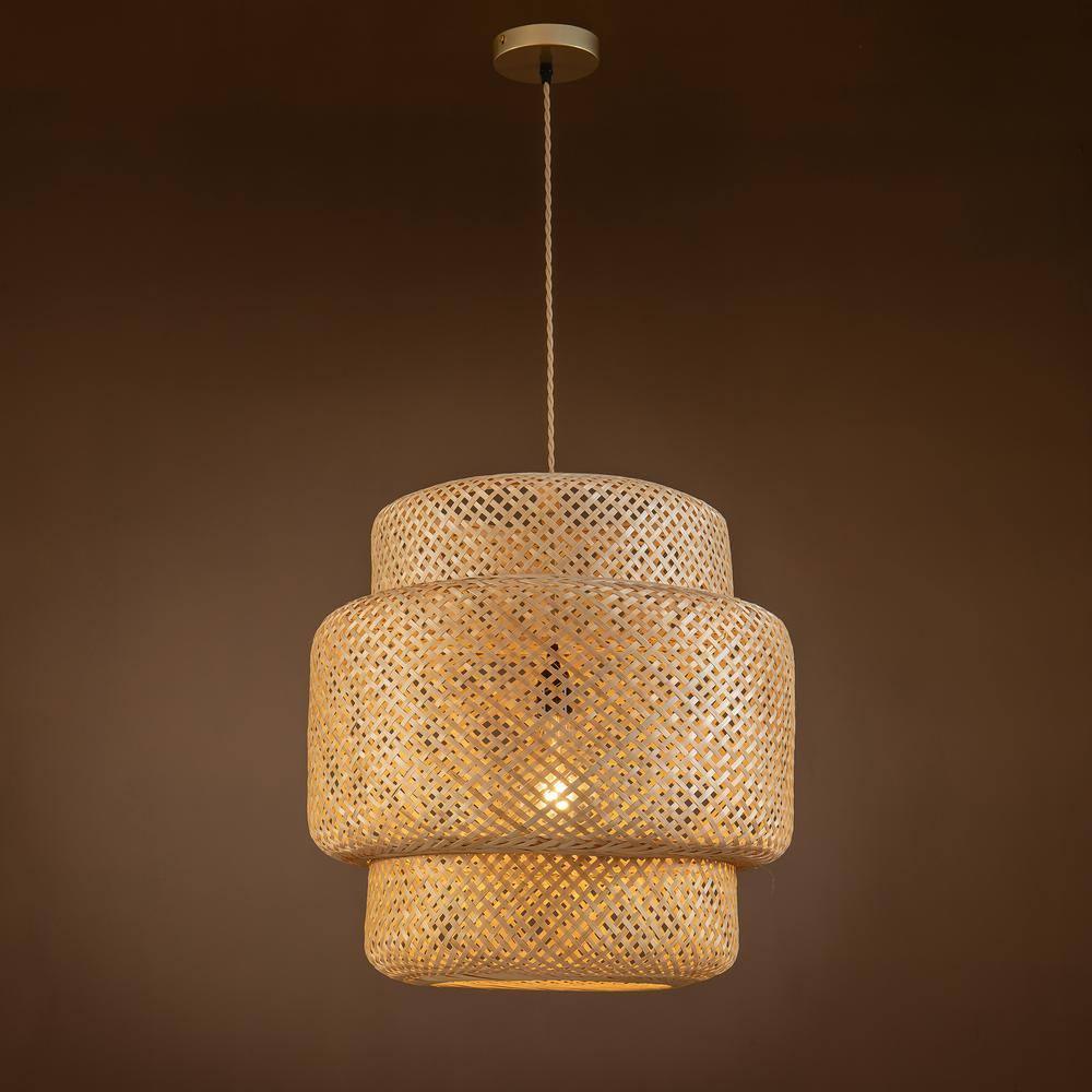Drusilla Single Light Rattan Pendant Light - 20.9" x 19.7"