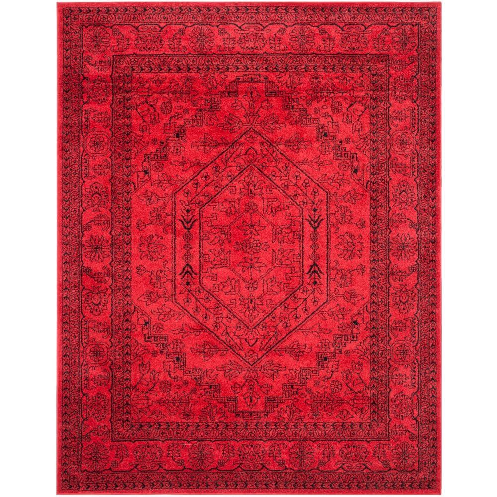 Adirondack ADR108 Power Loomed Area Rug - Red/Black - 8'9"x11'9" - Safavieh.