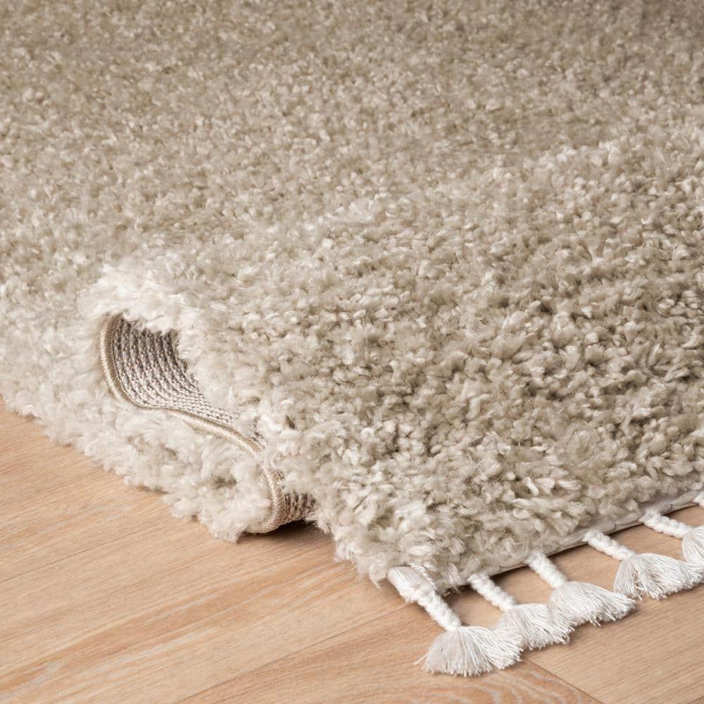 Nuloom Neva Solid 3x5 Accent Shag Indoor Area Rug for Living Room Bedroom Dining Room Nursery Entryway, Beige/Ivory