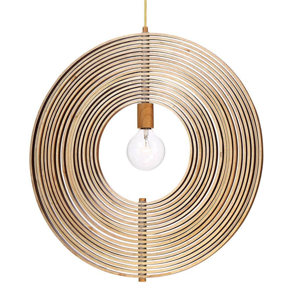 31873-017-Eurofase Lighting-Abruzzo - One Light Medium Pendant-Wood Finish