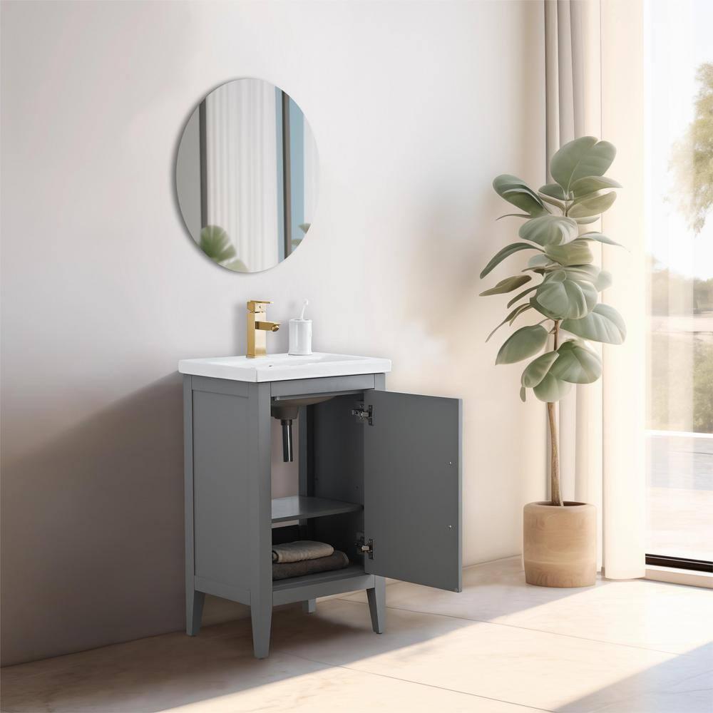 20'' Single Bathroom Vanity with Ceramic Top