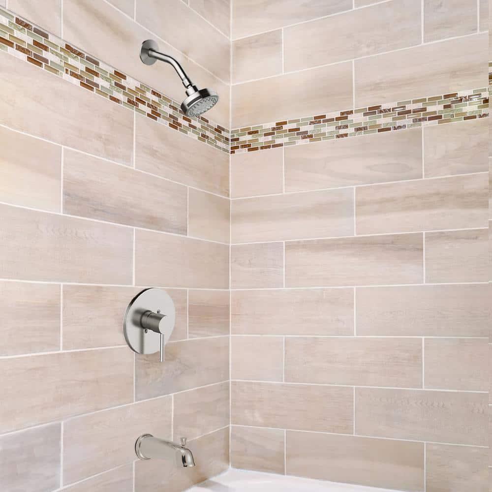 Design House 594309 Eastport II Contemporary 5-Function Shower Head for Bathroom, Satin Nickel